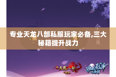 专业天龙八部私服玩家必备,三大秘籍提升战力