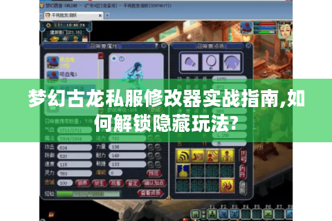 梦幻古龙私服修改器实战指南,如何解锁隐藏玩法?