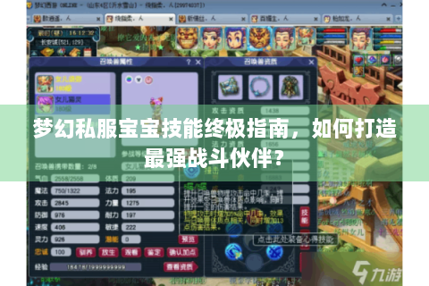 梦幻私服宝宝技能终极指南，如何打造最强战斗伙伴？