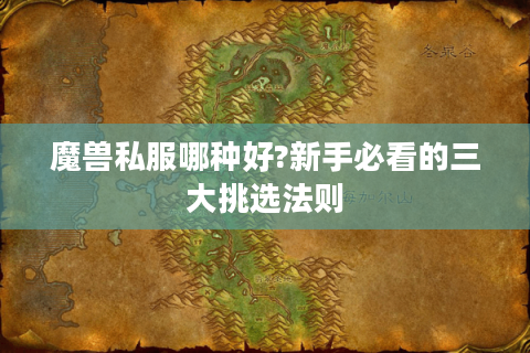 魔兽私服哪种好?新手必看的三大挑选法则
