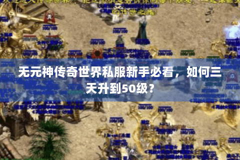 无元神传奇世界私服新手必看，如何三天升到50级？
