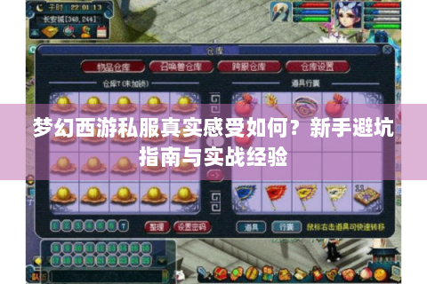 梦幻西游私服真实感受如何？新手避坑指南与实战经验