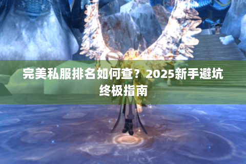 完美私服排名如何查？2025新手避坑终极指南