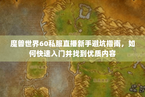 魔兽世界60私服直播新手避坑指南，如何快速入门并找到优质内容