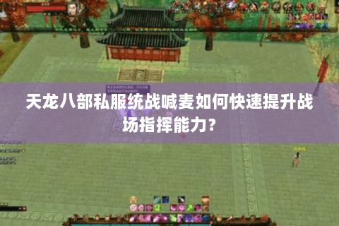 天龙八部私服统战喊麦如何快速提升战场指挥能力？