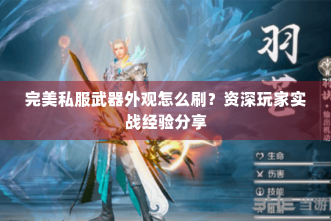 完美私服武器外观怎么刷？资深玩家实战经验分享