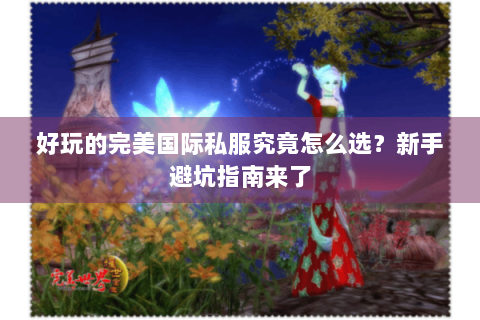 好玩的完美国际私服究竟怎么选？新手避坑指南来了