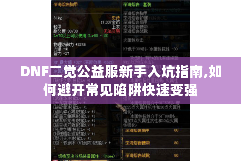 DNF二觉公益服新手入坑指南,如何避开常见陷阱快速变强