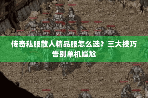 传奇私服散人精品服怎么选？三大技巧告别单机尴尬