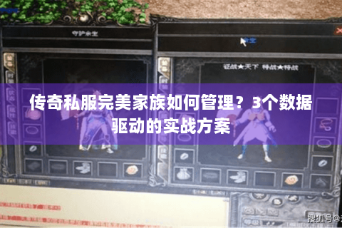 传奇私服完美家族如何管理？3个数据驱动的实战方案