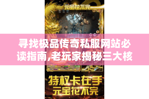 寻找极品传奇私服网站必读指南,老玩家揭秘三大核心技巧