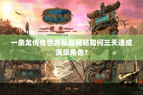 一条龙传奇世界私服网站如何三天速成满级角色？