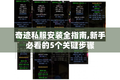 奇迹私服安装全指南,新手必看的5个关键步骤