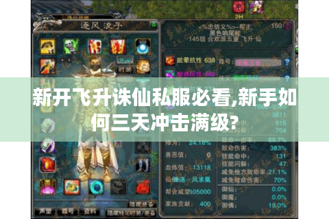 新开飞升诛仙私服必看,新手如何三天冲击满级?