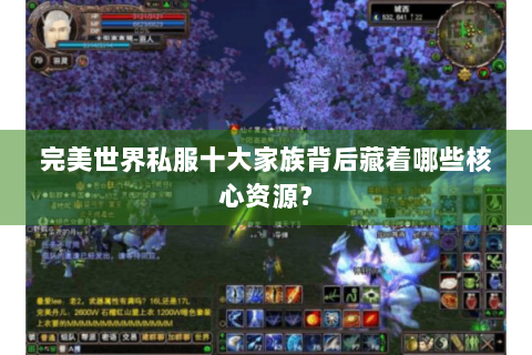 完美世界私服十大家族背后藏着哪些核心资源？
