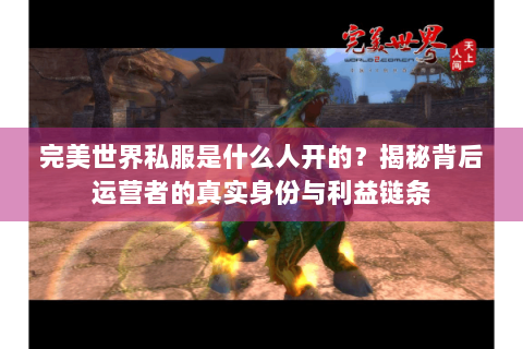完美世界私服是什么人开的？揭秘背后运营者的真实身份与利益链条
