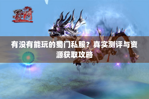 有没有能玩的蜀门私服？真实测评与资源获取攻略