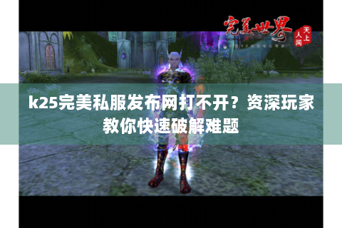 k25完美私服发布网打不开？资深玩家教你快速破解难题