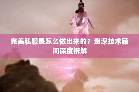 完美私服是怎么做出来的？资深技术顾问深度拆解