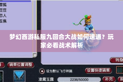 梦幻西游私服九回合大战如何速通？玩家必看战术解析
