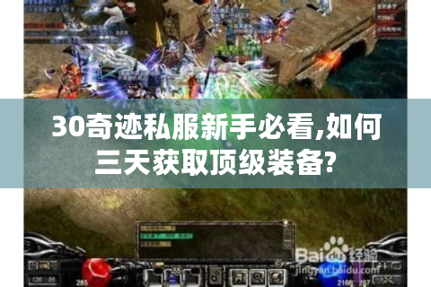 30奇迹私服新手必看,如何三天获取顶级装备?