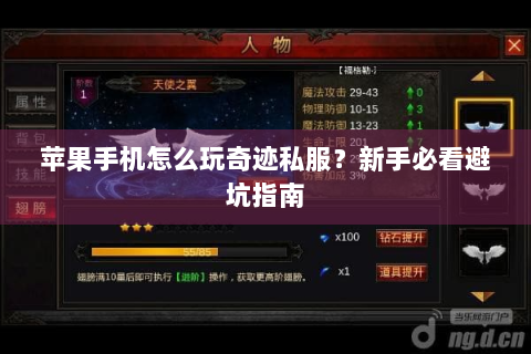 苹果手机怎么玩奇迹私服？新手必看避坑指南