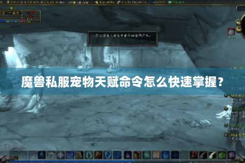 魔兽私服宠物天赋命令怎么快速掌握？