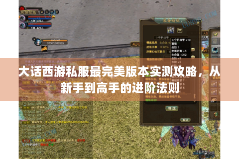 大话西游私服最完美版本实测攻略，从新手到高手的进阶法则