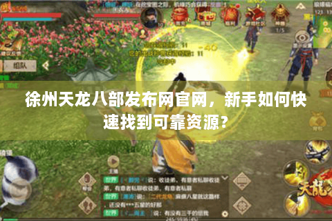 徐州天龙八部发布网官网，新手如何快速找到可靠资源？