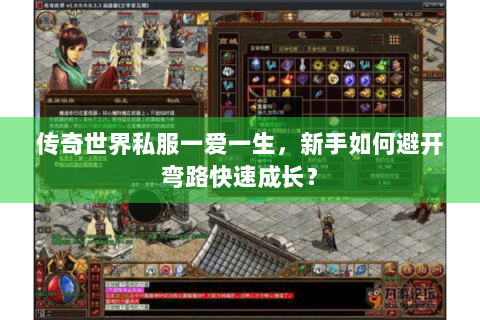 传奇世界私服一爱一生，新手如何避开弯路快速成长？