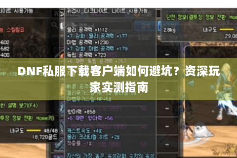 DNF私服下载客户端如何避坑？资深玩家实测指南