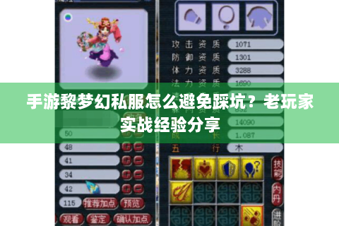 手游黎梦幻私服怎么避免踩坑？老玩家实战经验分享