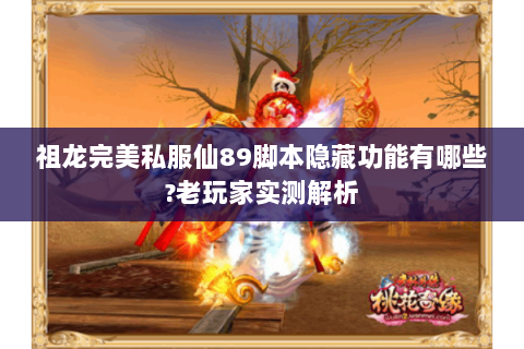 祖龙完美私服仙89脚本隐藏功能有哪些?老玩家实测解析