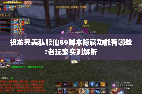 祖龙完美私服仙89脚本隐藏功能有哪些?老玩家实测解析