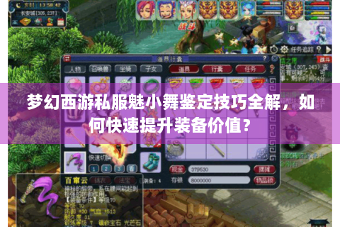 梦幻西游私服魅小舞鉴定技巧全解，如何快速提升装备价值？