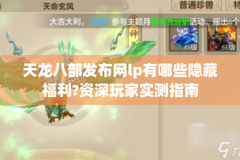 天龙八部发布网lp有哪些隐藏福利?资深玩家实测指南