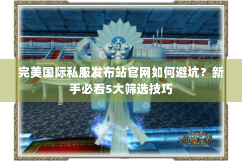 完美国际私服发布站官网如何避坑？新手必看5大筛选技巧