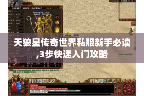 天狼星传奇世界私服新手必读,3步快速入门攻略