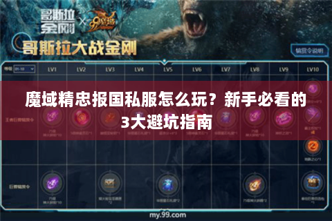 魔域精忠报国私服怎么玩？新手必看的3大避坑指南