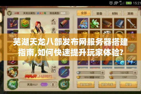 芜湖天龙八部发布网服务器搭建指南,如何快速提升玩家体验?