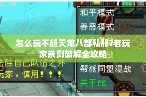 怎么玩不起天龙八部私服?老玩家亲测破解全攻略