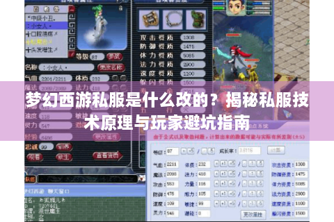 梦幻西游私服是什么改的？揭秘私服技术原理与玩家避坑指南