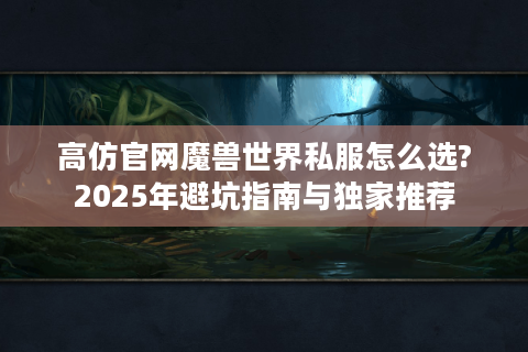 高仿官网魔兽世界私服怎么选?2025年避坑指南与独家推荐
