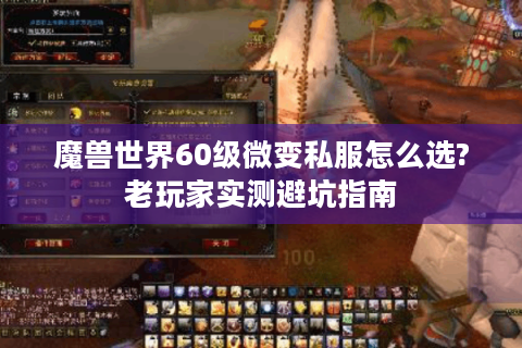魔兽世界60级微变私服怎么选?老玩家实测避坑指南