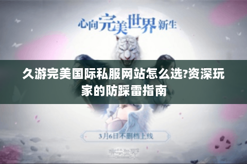 久游完美国际私服网站怎么选?资深玩家的防踩雷指南