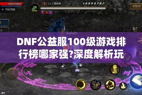DNF公益服100级游戏排行榜哪家强?深度解析玩家刚需