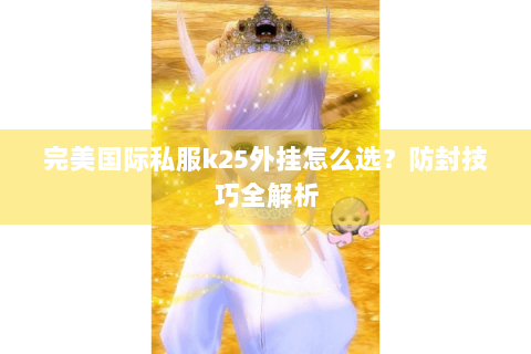 完美国际私服k25外挂怎么选？防封技巧全解析