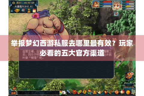 举报梦幻西游私服去哪里最有效？玩家必看的五大官方渠道