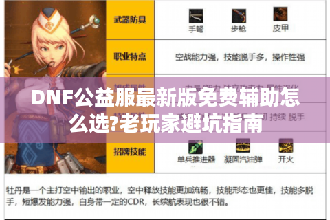 DNF公益服最新版免费辅助怎么选?老玩家避坑指南