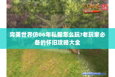 完美世界仿06年私服怎么玩?老玩家必备的怀旧攻略大全